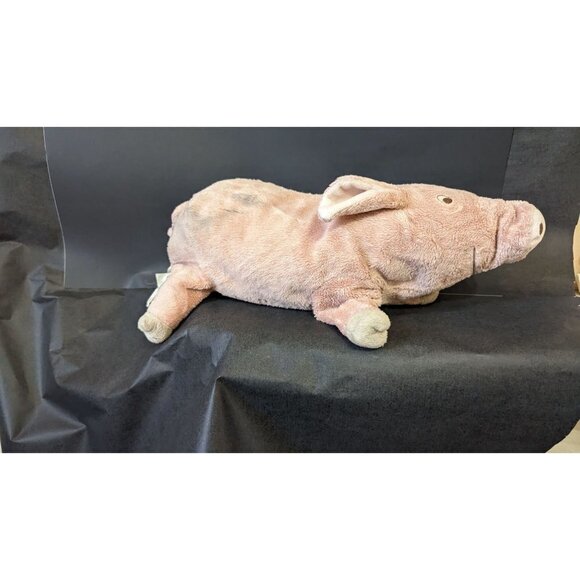 IKEA Pig plush stuffed animal toy 14" pink gray spots sewn eyes - Picture 7 of 9
